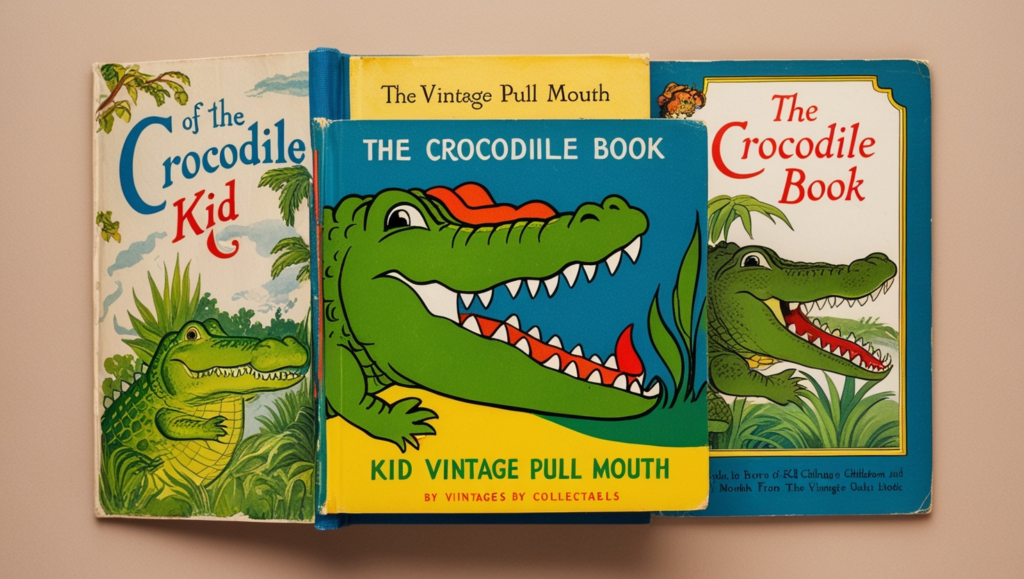 Crocodile Book Kid Vintage Pull Mouth