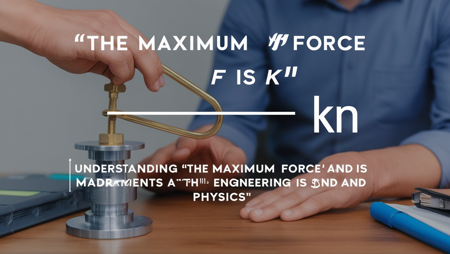 The Maximum Force F is KN