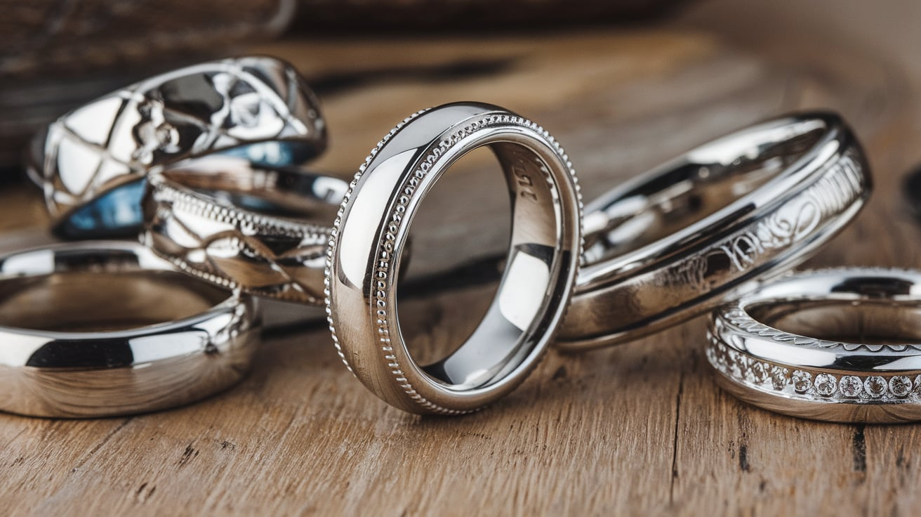 Mens Silver Wedding Bands